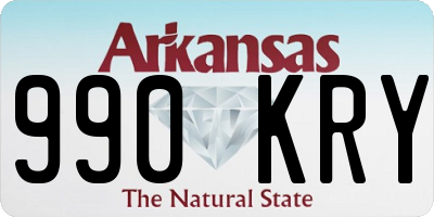 AR license plate 990KRY