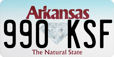 AR license plate 990KSF