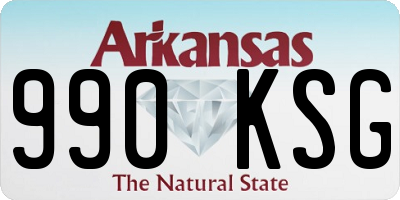 AR license plate 990KSG