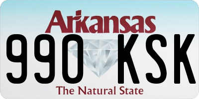 AR license plate 990KSK