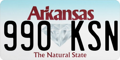 AR license plate 990KSN