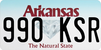 AR license plate 990KSR