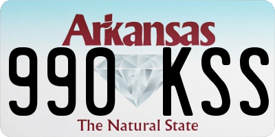 AR license plate 990KSS