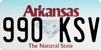 AR license plate 990KSV