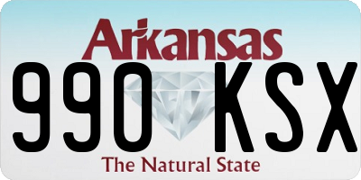 AR license plate 990KSX