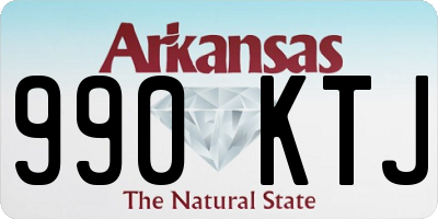 AR license plate 990KTJ