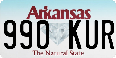 AR license plate 990KUR