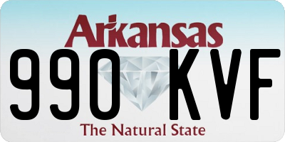 AR license plate 990KVF