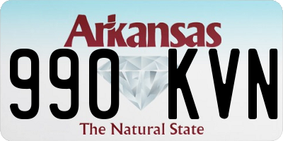 AR license plate 990KVN