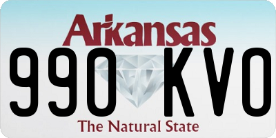 AR license plate 990KVO