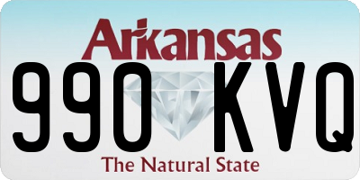 AR license plate 990KVQ