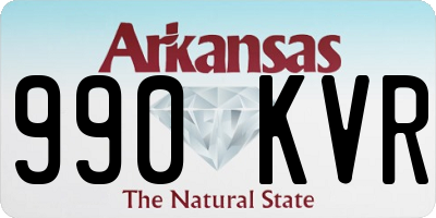 AR license plate 990KVR