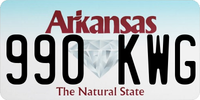 AR license plate 990KWG