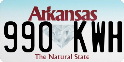 AR license plate 990KWH