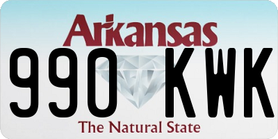 AR license plate 990KWK