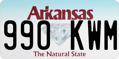 AR license plate 990KWM
