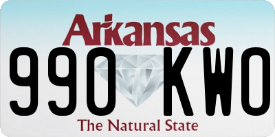 AR license plate 990KWO