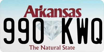 AR license plate 990KWQ