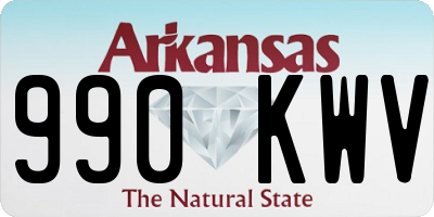 AR license plate 990KWV