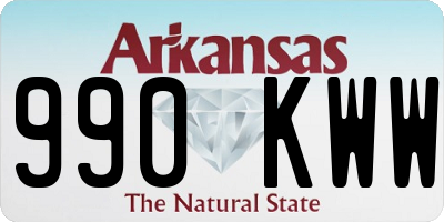 AR license plate 990KWW
