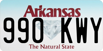 AR license plate 990KWY
