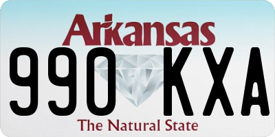 AR license plate 990KXA