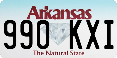 AR license plate 990KXI