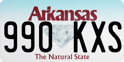 AR license plate 990KXS