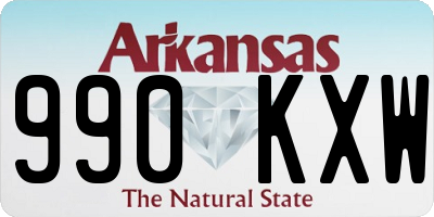 AR license plate 990KXW