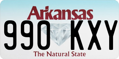 AR license plate 990KXY
