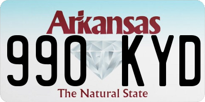 AR license plate 990KYD