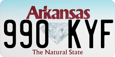 AR license plate 990KYF