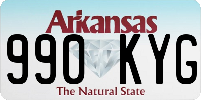 AR license plate 990KYG