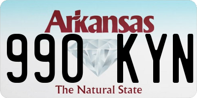 AR license plate 990KYN