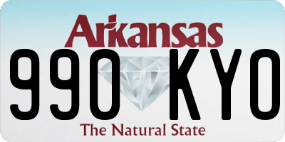 AR license plate 990KYO
