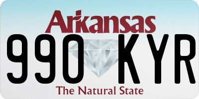 AR license plate 990KYR