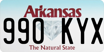 AR license plate 990KYX
