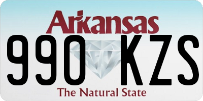 AR license plate 990KZS