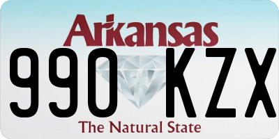AR license plate 990KZX