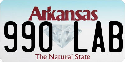 AR license plate 990LAB