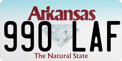AR license plate 990LAF