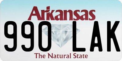 AR license plate 990LAK