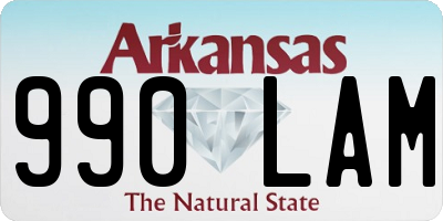 AR license plate 990LAM
