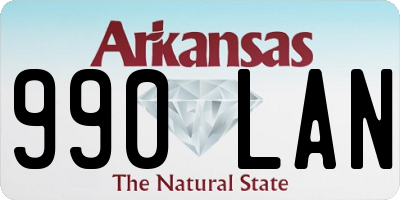 AR license plate 990LAN
