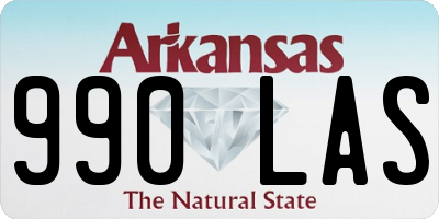 AR license plate 990LAS