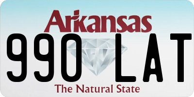 AR license plate 990LAT