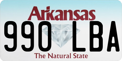 AR license plate 990LBA