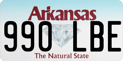 AR license plate 990LBE