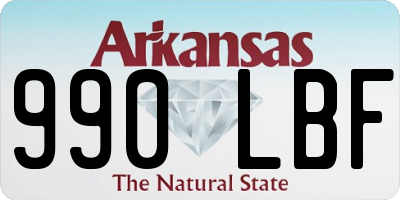 AR license plate 990LBF