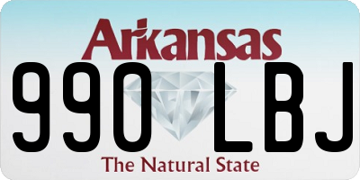 AR license plate 990LBJ